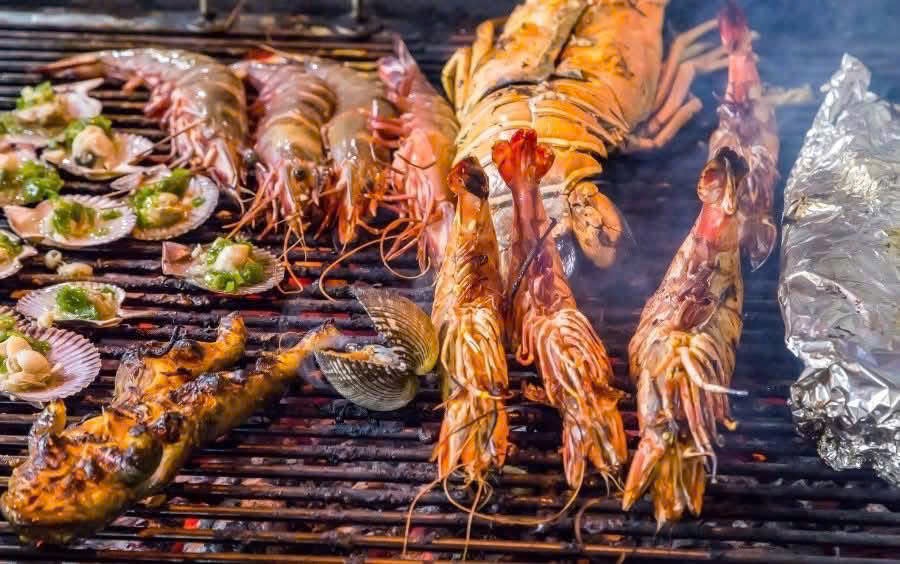 seafood at night market